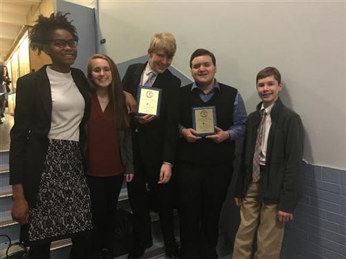 Forensics Team at MLK Jr. Tournament - 1.21.17 - Public Forum Debate Team earned 5th place 